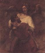 REMBRANDT Harmenszoon van Rijn Facob wrestling with the angel (mk33) Spain oil painting artist